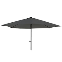Umbrele - RAKI Umbrela soare cu mecanism rabatare 300cm gri (JYT8270-3.0M-GREY)
