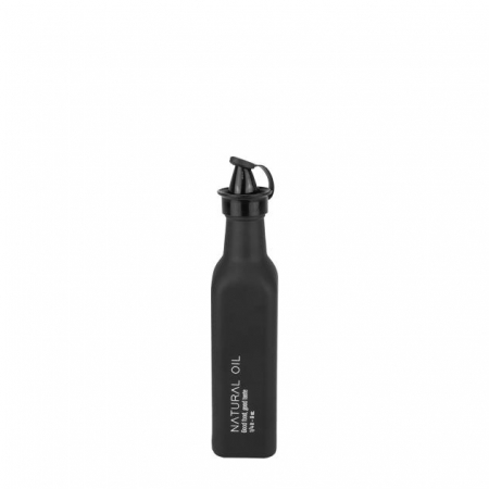 Servirea mesei - RAKI URLA Sticla pentru ulei masline cu picurator, 250ml, din sticla, neagra