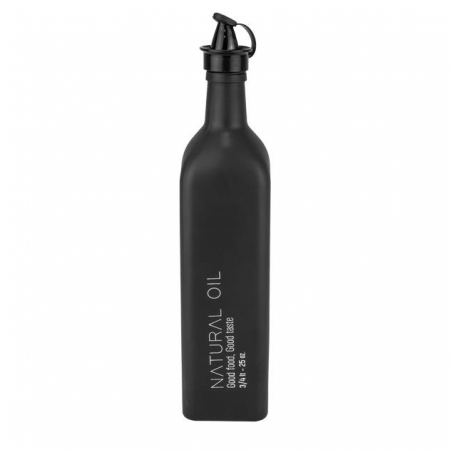 Servirea mesei - RAKI URLA Sticla pentru ulei masline cu picurator, 750ml, din sticla, neagra
