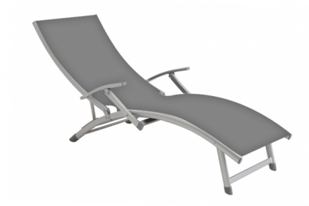 Produse - RAKI VARZAS Sezlong cu brate cadru aluminiu 170x52cm culoare gri