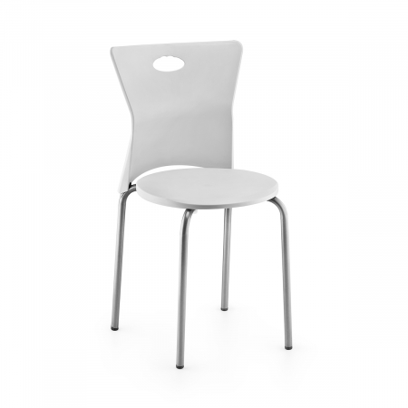 Produse - RAKI VEGA Scaun polipropilena cu picioare aluminiu, 39x39xh79cm, alb