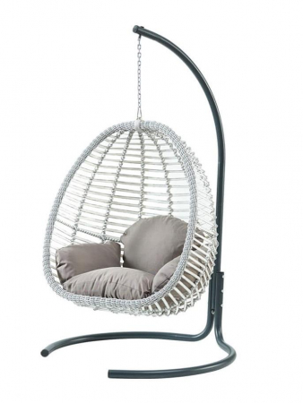 Produse - RAKI VERONA Fotoliu suspendat gradina, gri, cadru metalic, tesatura rezistenta