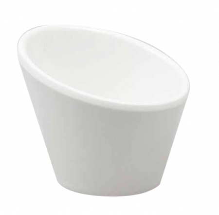 Platouri si boluri melamina - RAKI VEZHI Bol oblic melamina alb, 14xh14cm