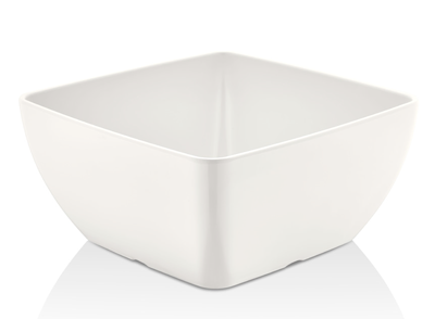 Platouri si boluri melamina - RAKI VOLMA Bol patrat melamina, 25x25xh12cm, pentru salata, alb