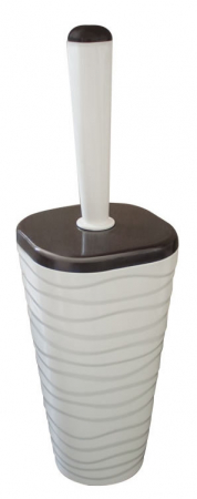 Organizare si curatenie - RAKI WELLE Perie WC cu suport bej plastic 11,2x11,2xh35,2cm