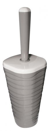 Organizare si curatenie - RAKI WELLE Perie WC cu suport gri plastic 11,2x11,2xh35,2cm
