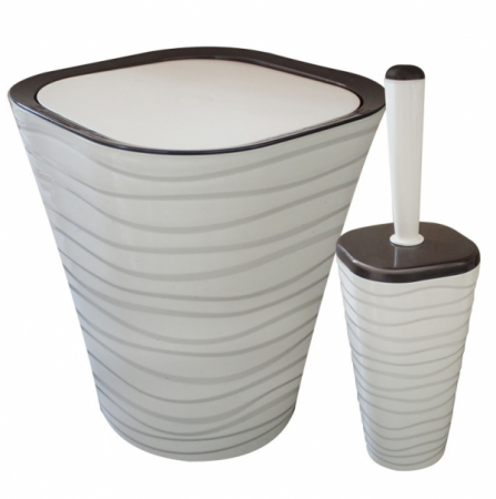 Cosuri de gunoi - RAKI WELLE Set baie cos gunoi cu perie WC bej
