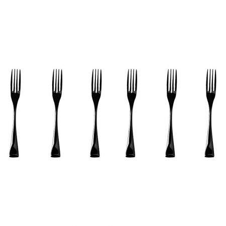 Servirea mesei - RAKI WICKED BLACK Set 6 furculite, din inox, 21,7cm