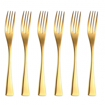 Servirea mesei - RAKI WICKED GOLD Set 6 furculite, din inox, 21,7cm