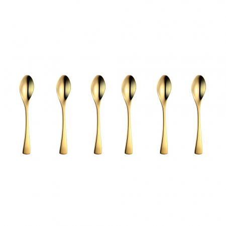 Servirea mesei - RAKI WICKED GOLD Set 6 linguri desert, din inox, 14,8cm