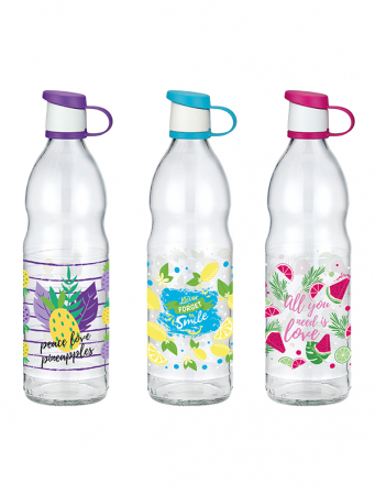 RAKI ZEN Sticla pentru apa cu decor 1l, din sticla, diferite decoruri si culori [2]