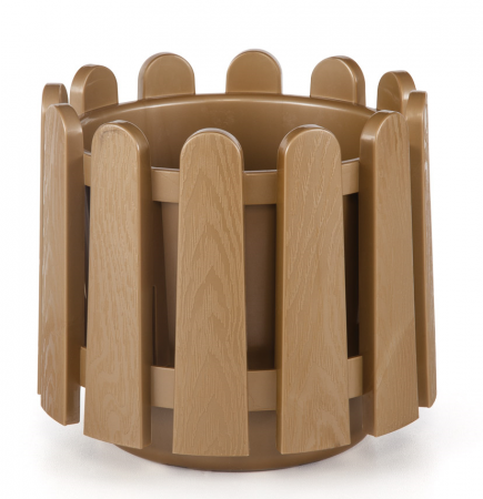 Mobilier HoReCa - SERINOVA ISTANBUL Ghiveci flori 33xh31cm 14lt, Wood Effect