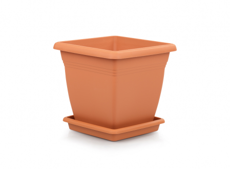 Mobilier HoReCa - SERINOVA VILA Ghiveci patrat pentru flori 32x32xh30cm 17l culoare cafea