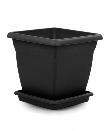 Produse - SERINOVA VILA Ghiveci patrat pentru flori 60x60xh56cm 110l culoare neagra