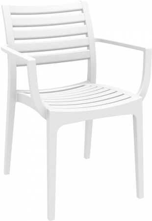 SIESTA ARTEMIS Scaun gradina cu brate, 58x58xh82cm, polipropilena cu fibra de sticla, alb [0]