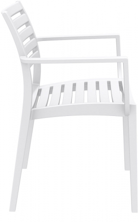 SIESTA ARTEMIS Scaun gradina cu brate, 58x58xh82cm, polipropilena cu fibra de sticla, alb [2]