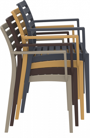 SIESTA ARTEMIS Scaun gradina cu brate, 58x58xh82cm, polipropilena cu fibra de sticla, alb [5]