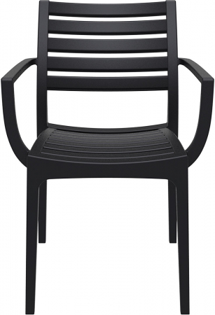 SIESTA ARTEMIS Scaun gradina cu brate, 58x58xh82cm, polipropilena cu fibra de sticla, negru [1]