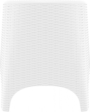 SIESTA ARUBA Fotoliu aspect ratan, 74x75xh80cm, plastic cu fibra de sticla, aspect ratan, alb [4]