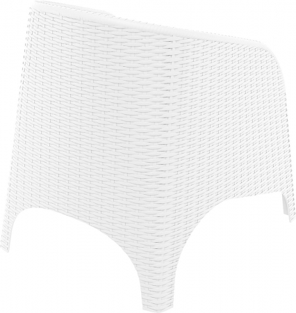 SIESTA ARUBA Fotoliu aspect ratan, 74x75xh80cm, plastic cu fibra de sticla, aspect ratan, alb [3]