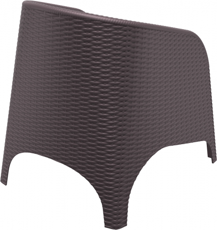 SIESTA ARUBA Fotoliu aspect ratan, 74x75xh80cm, plastic cu fibra de sticla, aspect ratan, maro [3]