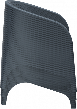 SIESTA ARUBA Fotoliu aspect ratan, 74x75xh80cm, plastic cu fibra de sticla, aspect ratan, maro [6]