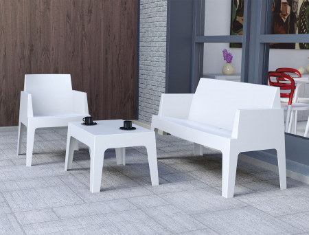 SIESTA BOX Masuta cafea dreptunghiulara, 70x50xh43cm, polipropilena, alba [6]