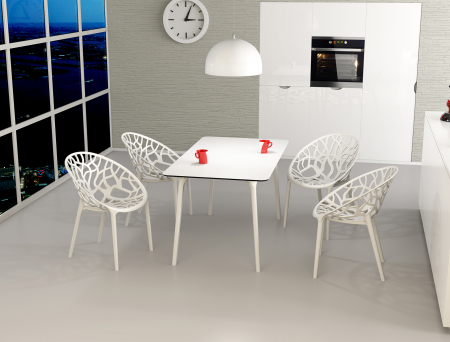SIESTA CRISTAL Scaun policarbonat tip scoica, 59x60xh80cm, alb lucios [6]