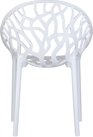 SIESTA CRISTAL Scaun policarbonat tip scoica, 59x60xh80cm, alb lucios [3]
