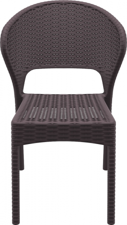 SIESTA DAYTONA Scaun terasa aspect ratan, 55x61xh81cm, plastic cu fibra de sticla, maro [1]