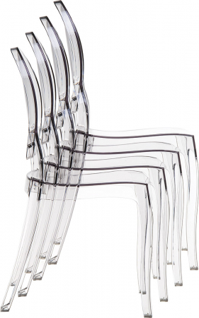 SIESTA ELIZABETH Scaun policarbonat transparent, 47x50xh90cm [3]