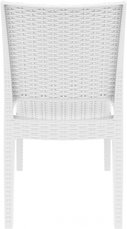 SIESTA FLORIDA Scaun 45x52xh87cm, plastic cu fibra de sticla, aspect ratan, alb [4]