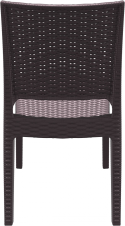 SIESTA FLORIDA Scaun 45x52xh87cm, plastic cu fibra de sticla, aspect ratan, maro [4]