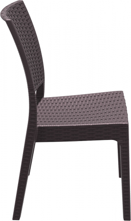 SIESTA FLORIDA Scaun 45x52xh87cm, plastic cu fibra de sticla, aspect ratan, maro [2]