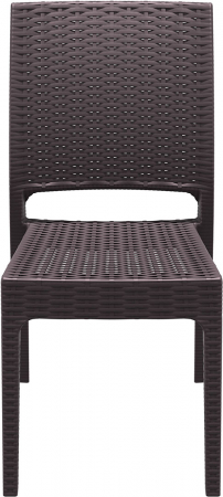 SIESTA FLORIDA Scaun 45x52xh87cm, plastic cu fibra de sticla, aspect ratan, maro [1]