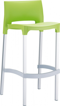 Produse - SIESTA GIO Scaun bar, polipropilena, picioare aluminiu, 39x45xh96cm, verde
