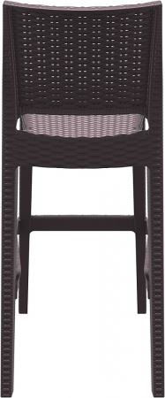 SIESTA JAMAICA Scaun bar, aspect ratan, polipropilena cu fibra de sticla, 40x51xh108cm, maro [3]