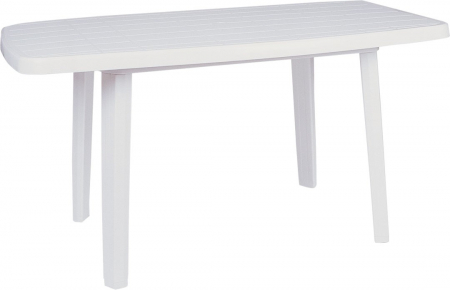 SIESTA MUTUM Masa ovala din plastic, 140x80xh72cm, alba [0]