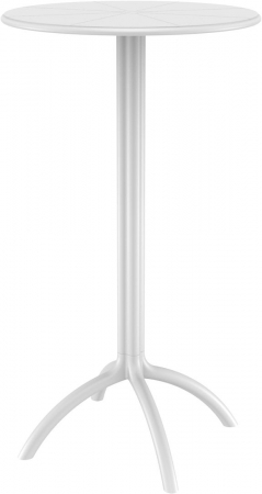 Produse - SIESTA OCTOPUS Masa bar rotunda, D60xh108cm, polipropilena cu fibra de sticla, alba
