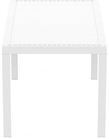 SIESTA ORLANDO Masa gradina, terasa, 140x80xh75cm, dreptunghiulara, plastic, alba, accente poliratan [2]
