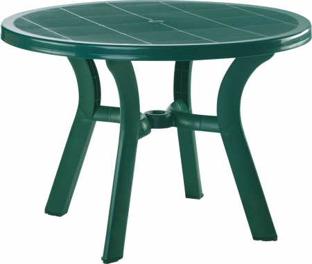 Mobilier HoReCa - SIESTA TRUVA Masa gradina rotunda din plastic, D105xh72cm, culoare verde