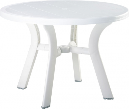 Mobilier HoReCa - SIESTA TRUVA Masa rotunda din plastic, D105xh72cm, culoare alba