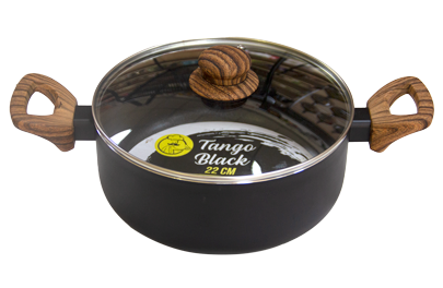 Oale si cratite antiaderente - TANGO Oala cu invelis antiaderent 26x11,5cm, inductie, neagra