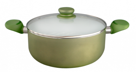 Oale si cratite antiaderente - TANGO Oala cu invelis ceramic antiaderent 24x10cm verde