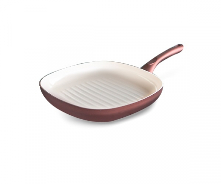 Tigai antiaderente - TANGO Tigaie grill 26x26cm cu invelis ceramic antiaderent, maro