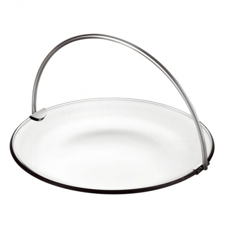 Vidivi - VIDIVI BANQUET Platou din sticla temperata cu toarta metalica 21xh13cm