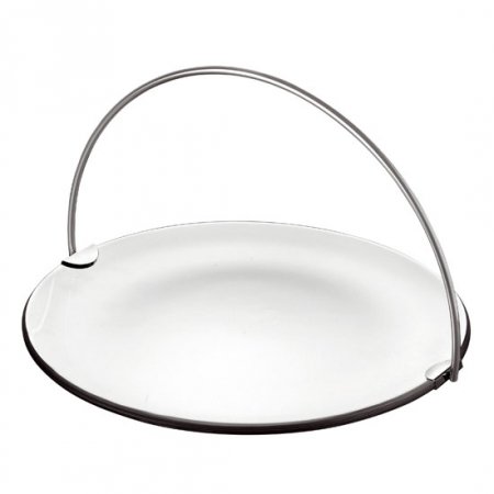 Vidivi - VIDIVI BANQUET Platou din sticla temperata cu toarta metalica 33xh20cm