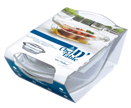 VIDIVI CHEF N'TABLE Vas yena cu capac sticla termorezistenta 25x16x10cm [1]