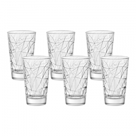 Vidivi - VIDIVI DOLOMITE Set 6 pahare inalte din sticla temperata 280ml