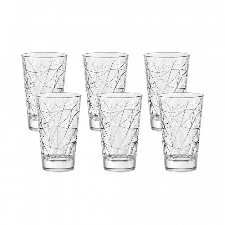 Vidivi - VIDIVI DOLOMITE Set 6 pahare inalte din sticla temperata 420ml